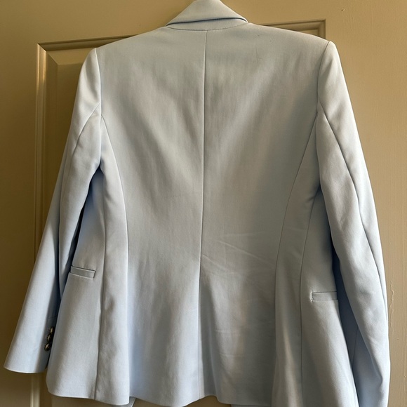 Zara Blue and Gold Blazer with Structured Silhouette - Picture 4 of 8